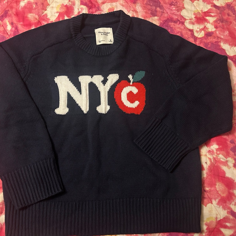 Abercrombie & Fitch Navy NYC Crewneck Sweater